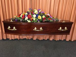 Dark Mahogany coffin